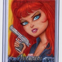 AVENGERS Black Widow ARTIST PROOF Sketch Card - Thumbnail 1