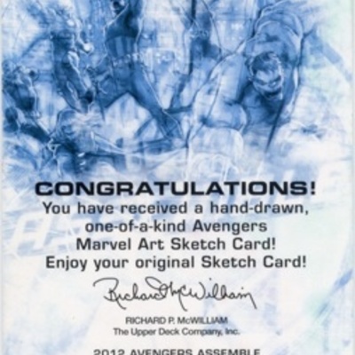 Avengers iron man artist proof sketch card