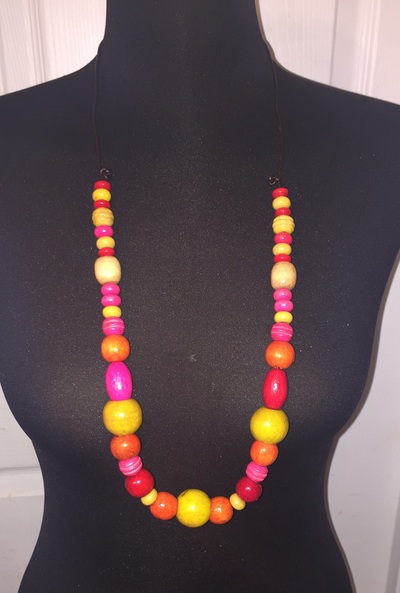 Wooden Shaped Statement Necklace