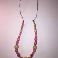 Wooden Shaped Statement Necklace - Thumbnail 3