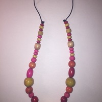 Wooden Shaped Statement Necklace - Thumbnail 4