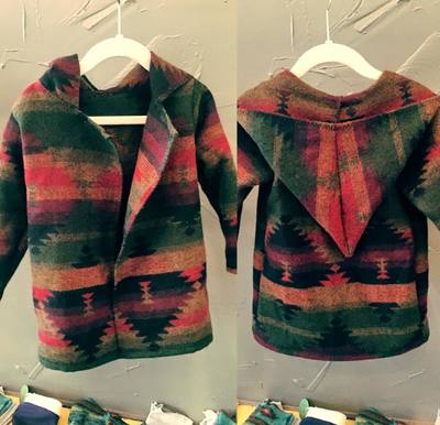 Wool Ikat Car Coat