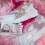 Crystal Swarovski White Nike Huarache Womens Sneakers-2