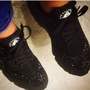 Crystal Frontal Swarovski Black Nike Huarache Womens Sneakers-1
