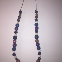 Wooden Shaped Statement Necklace - Thumbnail 4