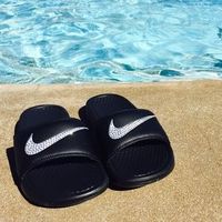 Nike Swoosh Crystal Swarovski Slides - Thumbnail 1