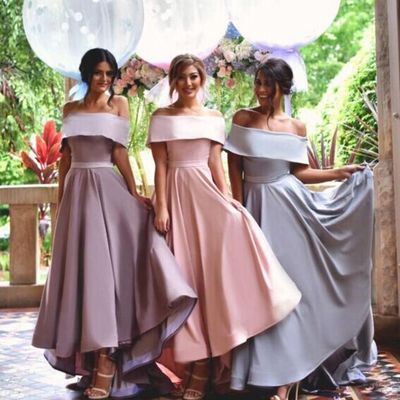 Off shoulder simple bridesmaid dress,new arrival custom bridesmaid dress, wedding party dresses,long bridal gowns, bd14356
