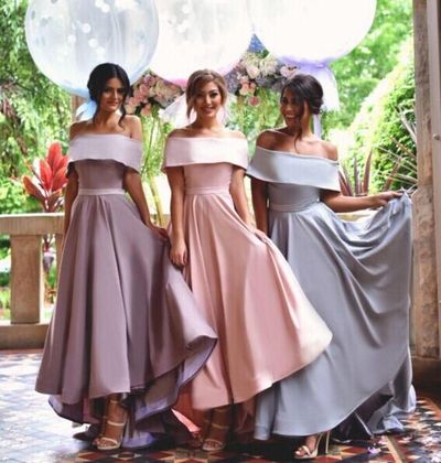 Off Shoulder Simple Bridesmaid Dress,New Arrival Custom bridesmaid dress, Wedding Party Dresses,Long Bridal Gowns, BD14356