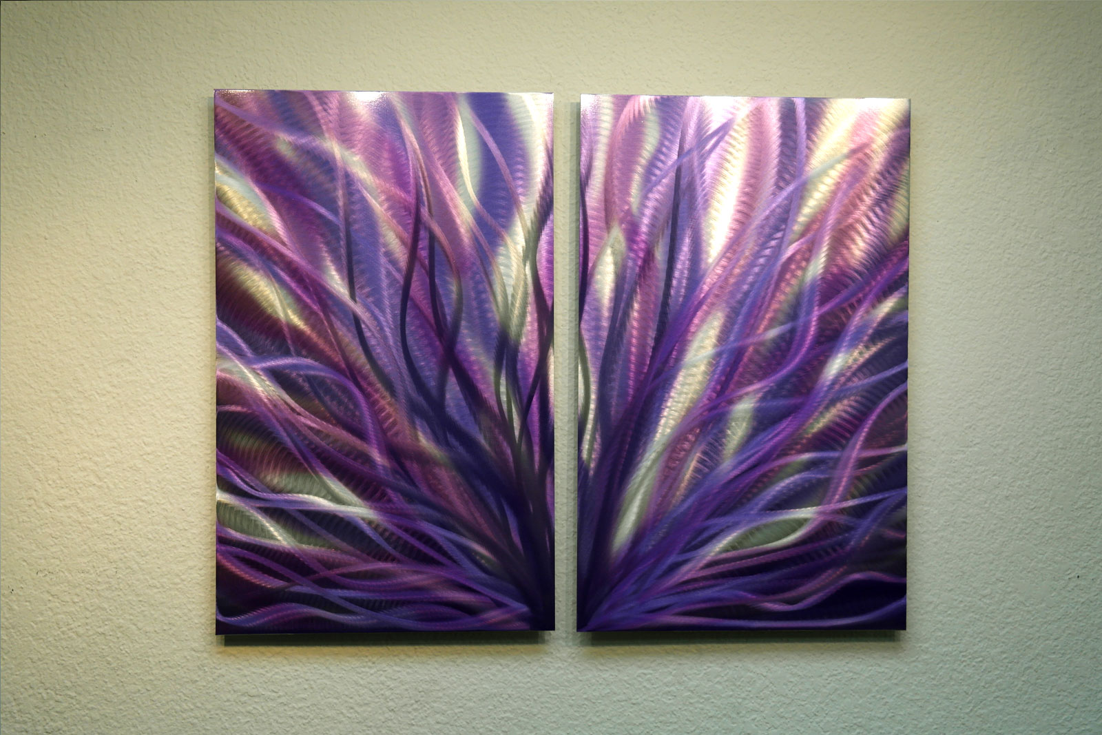 Radiance Purple 31 Metal Wall Art Abstract Sculpture Modern Decor on