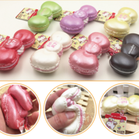 Sanrio Hello Kitty Bow Macaron Squishy Charms with Cell Phone Dust Plug - Thumbnail 2