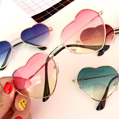 Harajuku love retro gradient transparent sunglasses