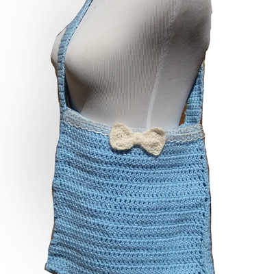 Baby blues crochet bag
