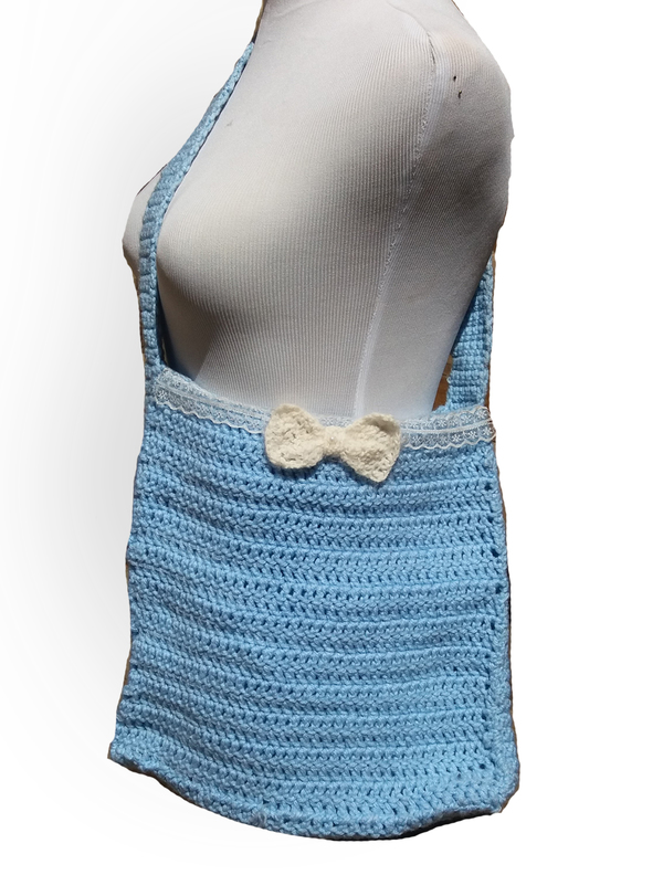 Baby Blues crochet bag
