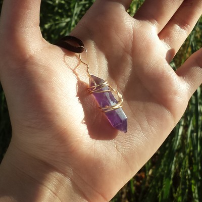 Amethyst necklace (point) - Thumbnail 1