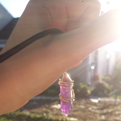 Amethyst pendant (point)