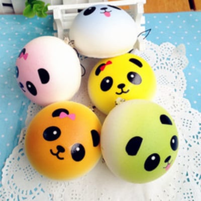 Mini colorful panda bun squishy charms - Thumbnail 3
