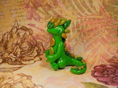 Green Glitter Dragon