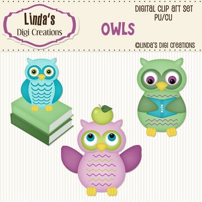 Owls (Clip Art Set)