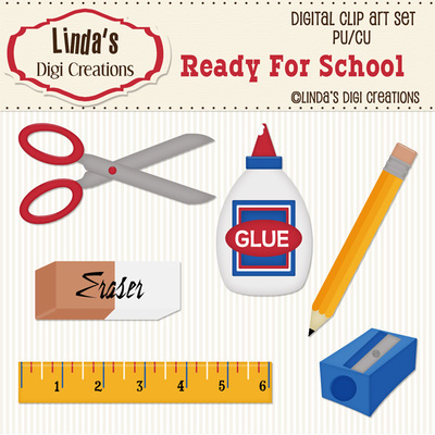 Ready for school (clip art set)