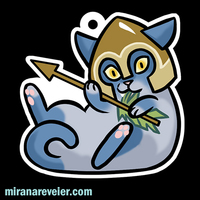 Archer Cat Keychain or Necklace - Thumbnail 5