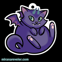 Demon Cat Keychain or Necklace - Thumbnail 8
