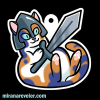 Sword Cat Keychain or Necklace - Thumbnail 5