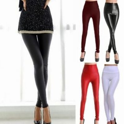 Faux leather leggings-tde - Thumbnail 2