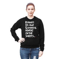 Kawaii in the Streets, Hentai in the Sheets Unisex Fleece Raglan - Thumbnail 1