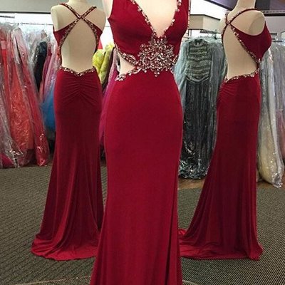 Sexy backless prom dress evening formal cocktail dresses pst1338
