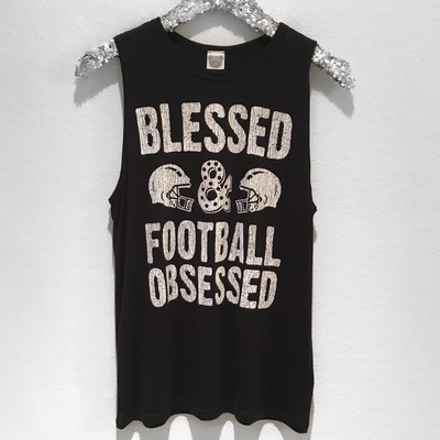 Blessed & football obsessed tank