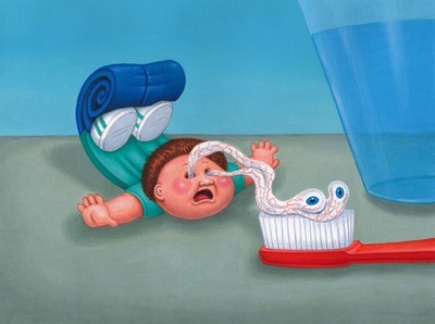 #40 Pasty PIERCE / Rolled Up RONALD Final Art - Garbage Pail Kids BNS1