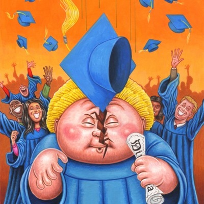 #61 capped calvin / robed rob final art - garbage pail kids bns2