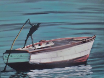 Boat painting 20 x 24