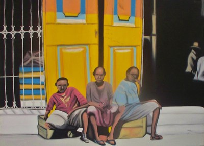 Shoe shine boys painting