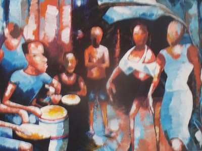 Drummer painting 20 x 24