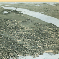 Jacksonville, Florida in 1889 - Bird's Eye View, Aerial, Panorama, Vintage, Antique, Reproduction, Giclée, Fine Art, Wall Art, History - Thumbnail 4