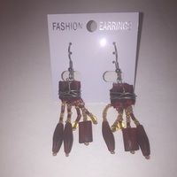 $2 Buck Deal- Beaded Drop Earrings - Thumbnail 1