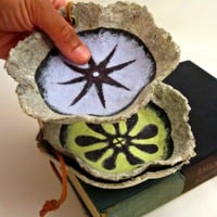 Handmade Paper Mache Storage Bowls, Set of 3 - Thumbnail 3