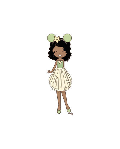 Disneybound Tiana Fan (Color Options)