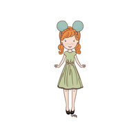 Disneybound Anna Fan 1 (Color Options) - Thumbnail 1