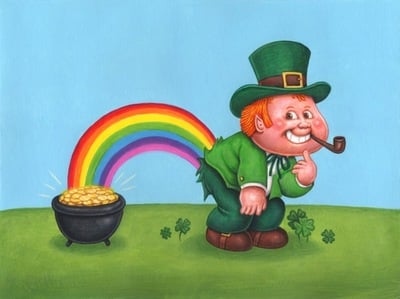 #127 PAT Of Gold / Lepre SHAUN Final Art - Garbage Pail Kids BNS2