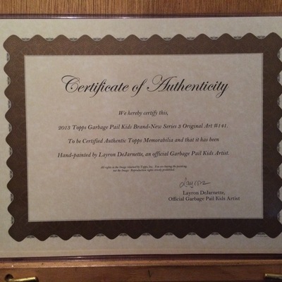 #141 clay dreidel / dizzy devin final art - garbage pail kids bns3