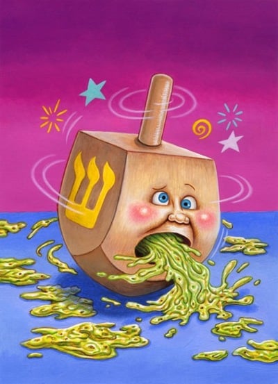 #141 CLAY Dreidel / Dizzy DEVIN Final Art - Garbage Pail Kids BNS3