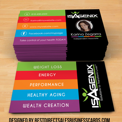 Isagenix business cards style 4