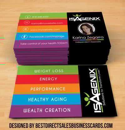 ISAGENIX Business Cards style 4