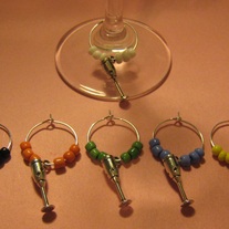 Wine Glass Wine Charm Set