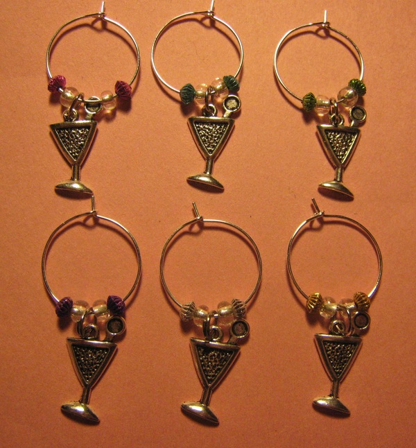 Martini Glass Charm Set