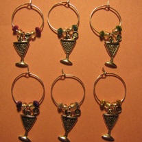 Martini Glass Charm Set