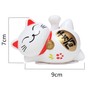 Solar Powered 9CM Maneki Neko Welcome Luck Beckoning Fortune Cat! (Sleeping Buddha pose)-1