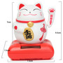 Solar Powered 9CM Maneki Neko Welcome Luck Beckoning Fortune Cat! (Sleeping Buddha pose)-3